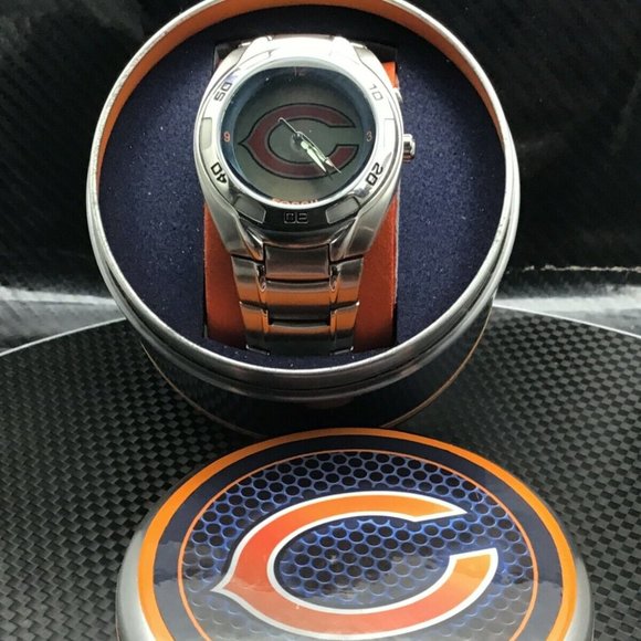 Chicago Bears NFL Stainless-Steel Kaleido Watch by Fossil NEW (RARE) - Picture 2 of 11